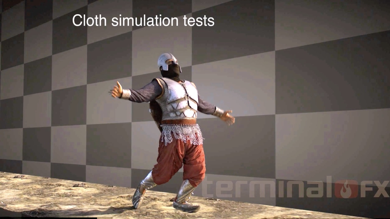 Cloth simulation test